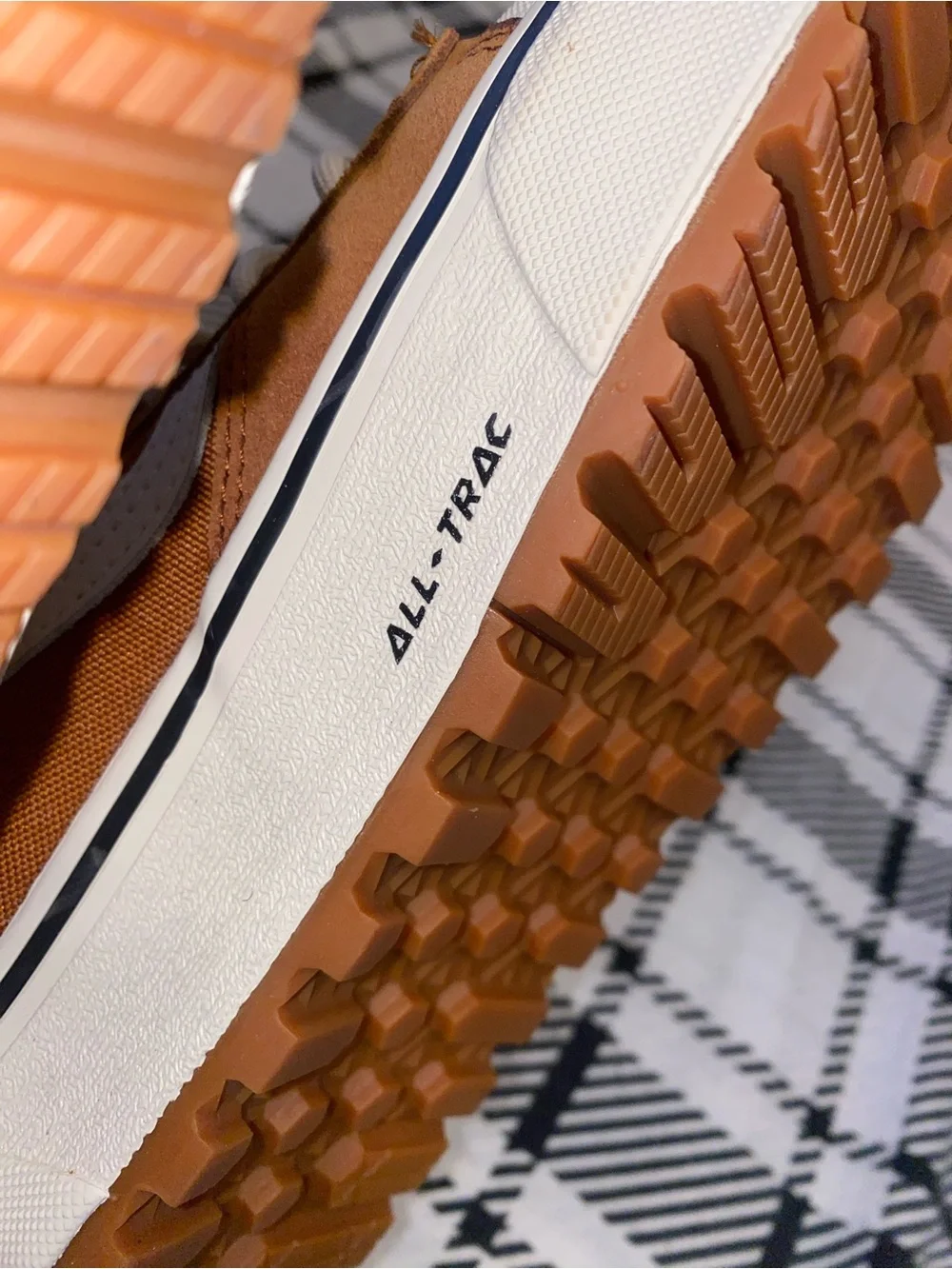 Vans Men’s Sk8-Hi High-Top Sneakers in Rust Brown and Beige